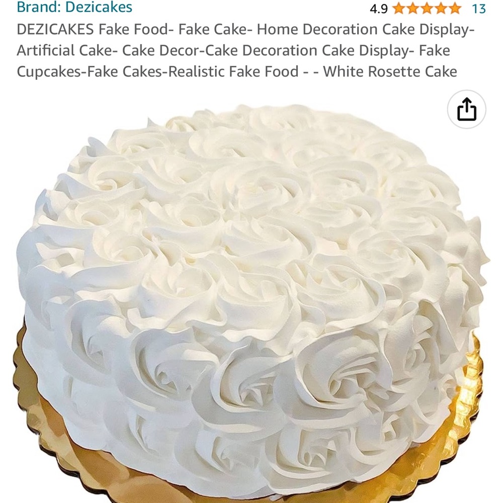 Faux cake for pictures or display
